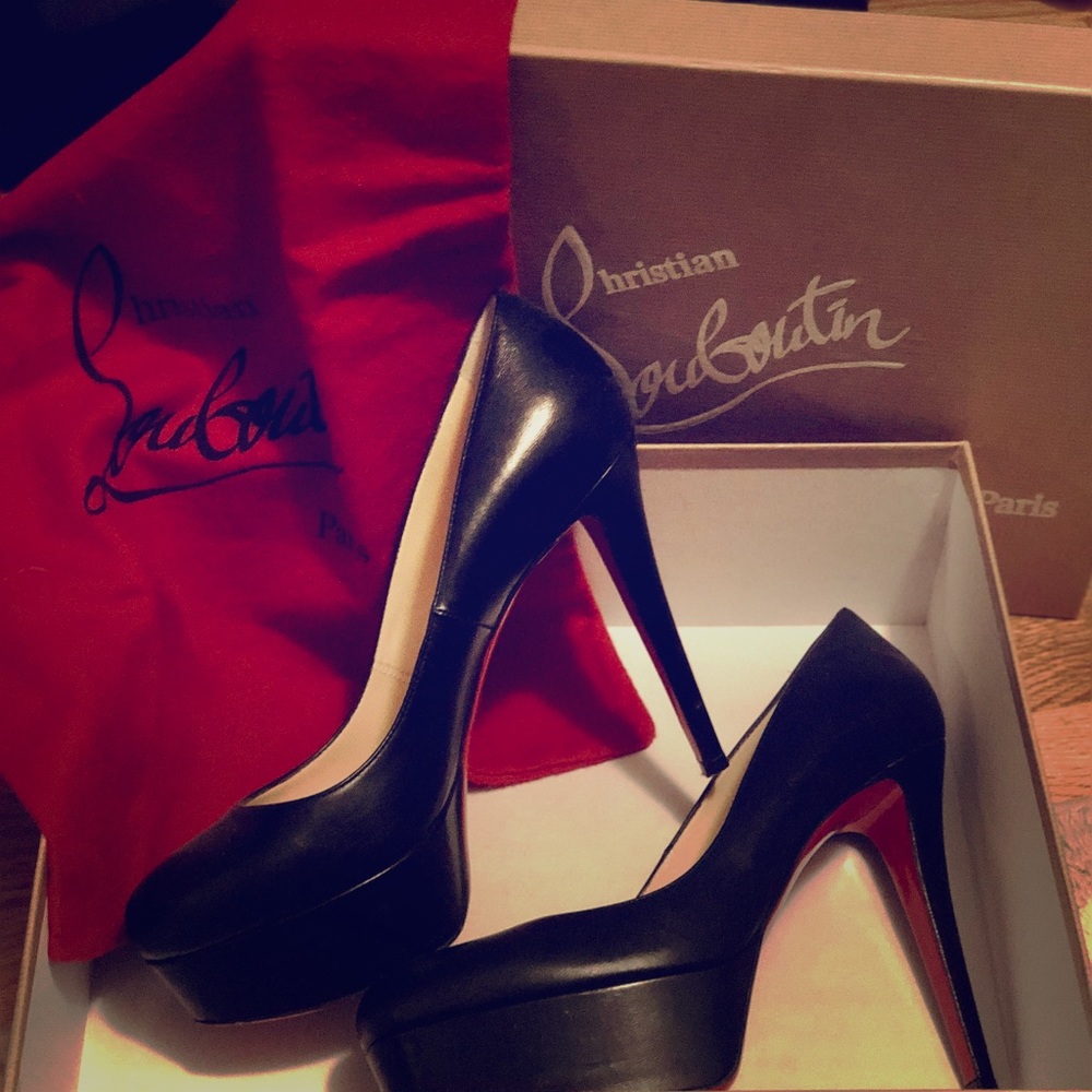 Christian Louboutin Bianca 120 Black 38.5 NEW
